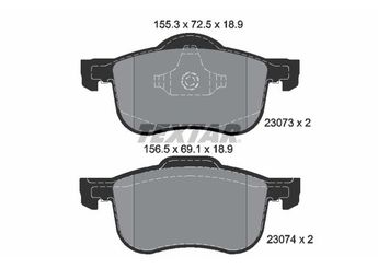 Fren Disk Balata Ön TEXTAR 2307303  31262506 272401 2724011 30648385 30648386 30648387 30776712 8634921 86349214