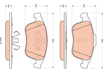 Fren Disk Balata Ön TRW GDB1896  410600011R 410607585R 41 06 075 85R