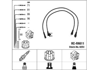 Buji Kablosu  NGK 8253  6025003011 60 25 003 011 7700720783 77 00 720 783