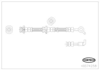Fren Hortumu Arka Sağ BREMBO T 56 176  462108H510 462108H51A
