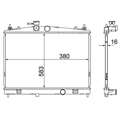 Su Radyatörü  Nissan Juke (F15E)(06.2010->)  MAHLE CR 856 000S