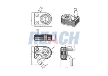 Motor Yağ Soğutucu  EUROCRAFT EU F21261-020  7S7G6B856CA 1472891 1778546 1852773 1925463 31330428 31330429 31339192 31460661 31480936 7S7G6B856A4A 7S7G6B856AA 7S7G6B856BA