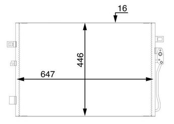 Klima Radyatörü  MAHLE AC 46 000S  K68102117AA 00K68102117AA 68038239AA 68102117AA K68038239AA 00K68038239AA