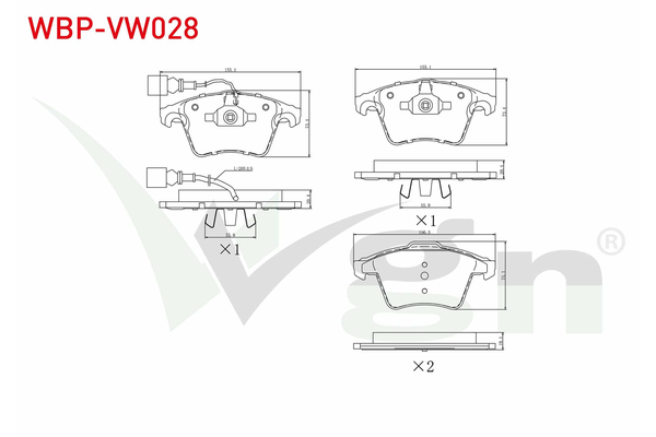 Fren Disk Balata Ön WGN WBP-VW028