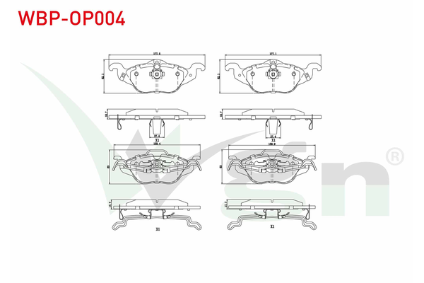 Fren Disk Balata Ön WGN WBP-OP004