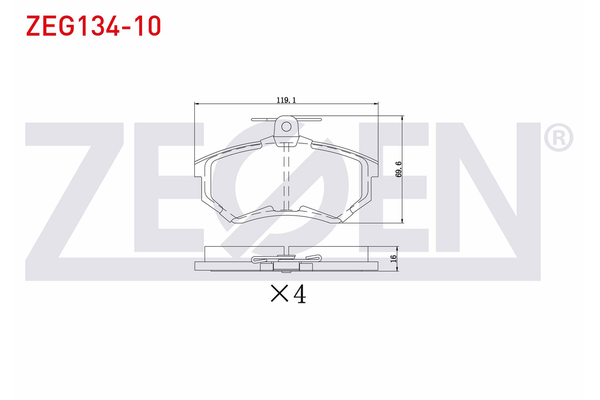Fren Disk Balata Ön Audi 80/90 2/4 Kapı (811/813/853)(06.1984->)  ZEGEN ZEG134-10