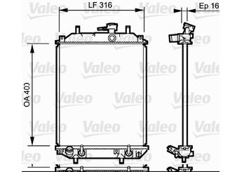 Su Radyatörü  VALEO 735257  16400B2010 16400-B2010 16400B2070 16400-B2070 16400B2070000 16400-B2070-000 16400B2100 16400-B2100 16400B2150 16400-B2150 16400B2010000 16400-B2010-000 16400B2080 16400-B2080 16400B2080000 16400-B2080-000 16400B2100000 16400B2190