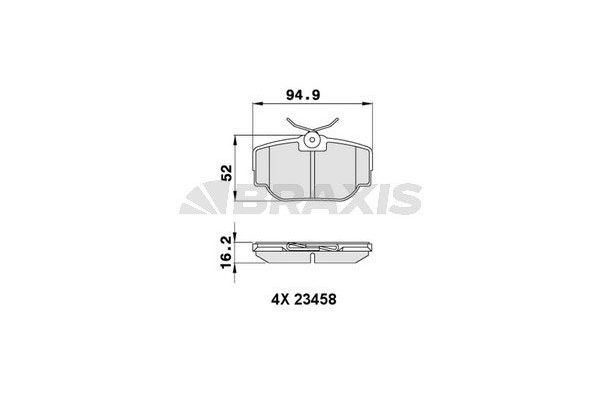 Fren Disk Balata Arka Land Rover Discovery (LT)(01.1999->)  BRAXIS AA0262
