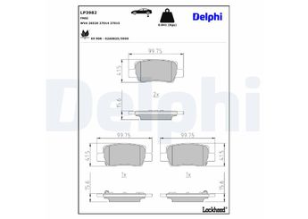 Fren Disk Balata Arka DELPHI LP3982  58302BEA05