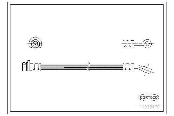 Fren Hortumu Arka Sağ veya Sol MG Rover MGF (RD)(1995->2002)  CORTECO 19032479