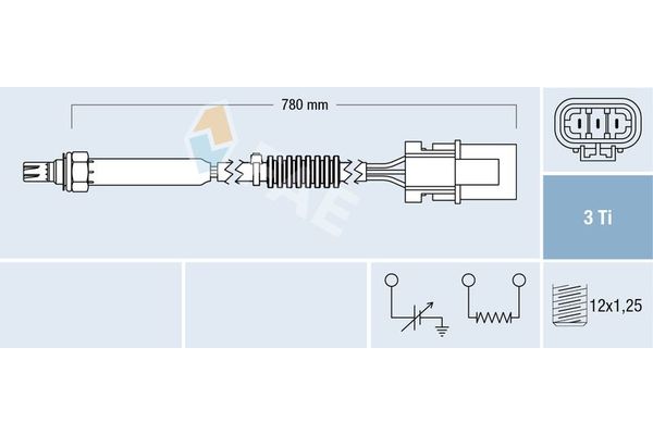 Oksijen (Lambda) Sensörü  Nissan 100 NX (B13)(11.1990->)  FAE 77181