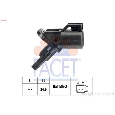 Abs Sensörü Ön Sağ veya Sol Ford Focus S.Wagon (CB4)(2008->)  FACET 21.0002