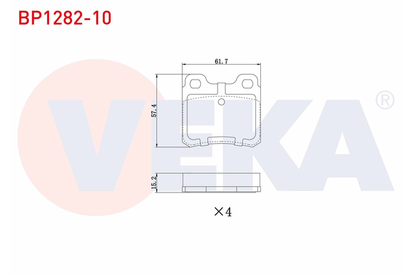 Fren Disk Balata Arka Opel Vectra A (1988->)  VEKA BP1282-10