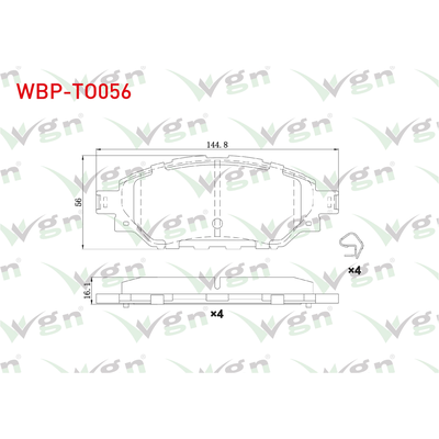 Fren Disk Balata Ön WGN WBP-TO056