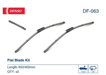 Silecek Süpürgesi Ön  650/400 mm - 26/16 inç DENSO DF-063  7711424718 6423C4 6423C5 6423C8 6423C9 6423J6 A3397007422