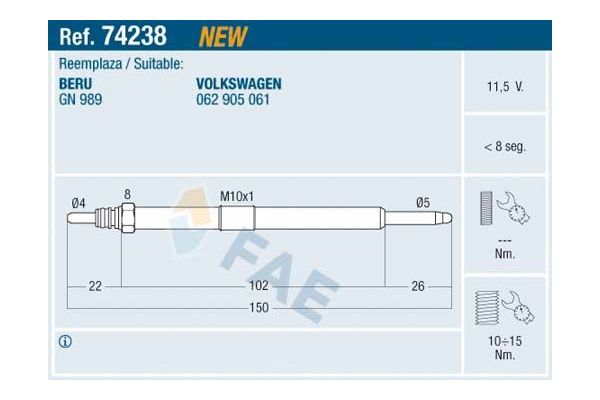 Isıtma Bujisi  BSG 90-870-011