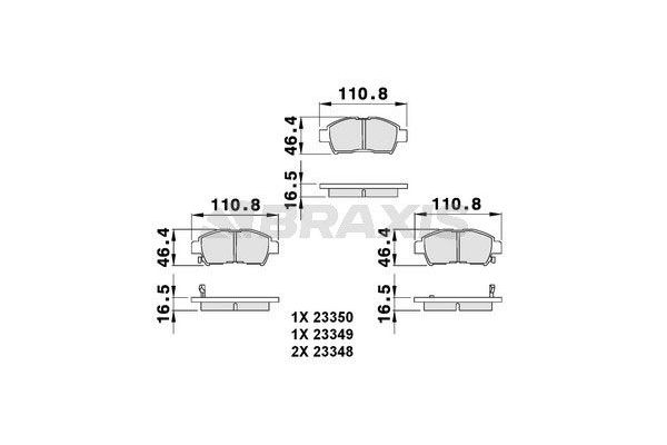 Fren Disk Balata Ön Toyota Prius (NHW20)(2004->)  BRAXIS AB0077