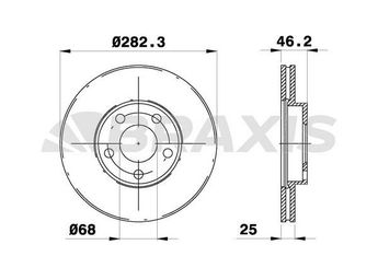 Fren Disk Ayna Ön Sağ ve Sol BRAXIS AE0234  8E0615301C