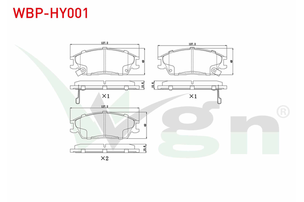 Fren Disk Balata Ön WGN WBP-HY001