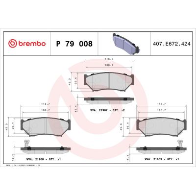Fren Disk Balata Ön BREMBO P 79 008