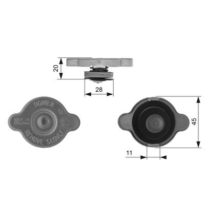 Radyatör Yedek Su Depo Kapağı  Honda Civic Tourer (FK)(01.2014->)  GATES RC232