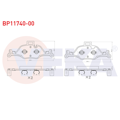 Fren Disk Balata Ön BMW X3 Serisi (G01)(12.2017->)  VEKA BP11740-00