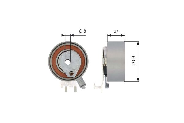 Triger Gergi Rulmanı  Renault Safrane (B54)(09.1996->)  GATES T43139