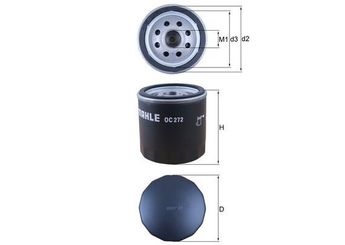 Yağ Filtresi  MAHLE OC 272  46808398 60621890 0060621890 60810852 0060810852 46423474 6001073256 60612882 60621830 71736159 71771758 7715489 606128821 60657858 93156652 93156659 650386 0650386 VOF114