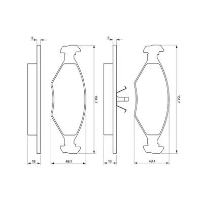 Fren Disk Balata Ön Fiat Palio (178)(06.1999->)  BOSCH 0 986 424 514