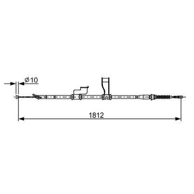 El Fren Teli Arka Sağ veya Sol Hyundai i10 (PA)(09.2007->)  BOSCH 1 987 482 616