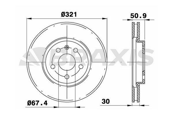 Fren Disk Ayna Ön Sağ ve Sol Opel Insignia A Country Tourer (2013->)  BRAXIS AD0320