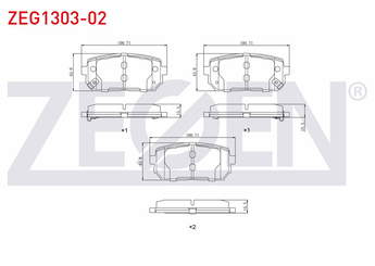 Fren Disk Balata Arka ZEGEN ZEG1303-02   583021DA00 583021DE00 583021DA01 583021DA50