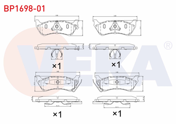 Fren Disk Balata Arka VEKA BP1698-01  