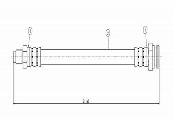 Fren Hortumu Arka Sağ veya Sol CAVO C800 571A  7593353 60808815