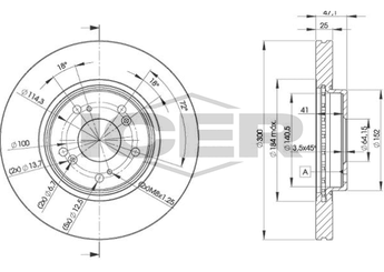 Fren Disk Ayna Ön Sağ ve Sol NAGAMA NBD-HO008  45251SEAE30 45251SEAE30SK1 45251-SEA-E30