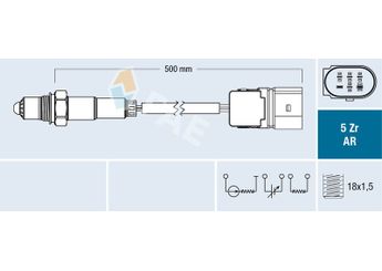 Oksijen (Lambda) Sensörü  FAE 75107  11787530735 11 78 7 530 735 753073502 7 530 735 02