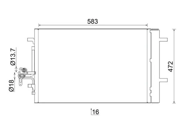 Klima Radyatörü  Land Rover Range Rover Sport (01.2005->)  MAHLE AC 959 000S