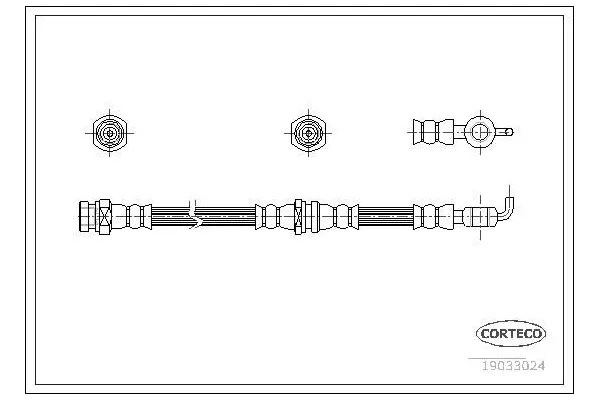 Fren Hortumu Arka Sağ veya Sol Mitsubishi Carisma 5 Kapı (DA0)(2000->)  BERSE 60451