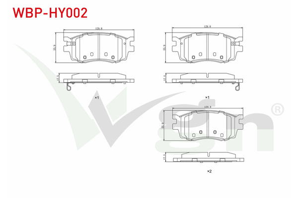 Fren Disk Balata Ön WGN WBP-HY002