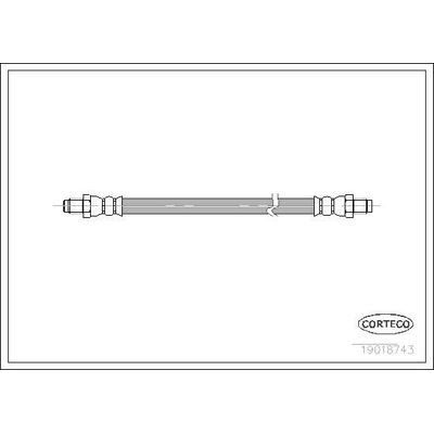 Fren Hortumu Arka Sağ veya Sol Audi 200 Sedan/Avant (447)(08.1983->)  CORTECO 19018743