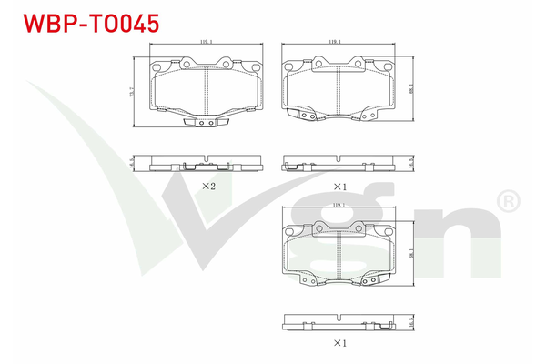 Fren Disk Balata Ön WGN WBP-TO045
