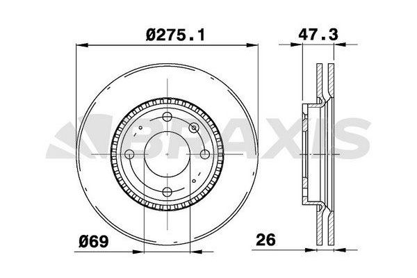 Fren Disk Ayna Ön Sağ ve Sol BRAXIS AE0510
