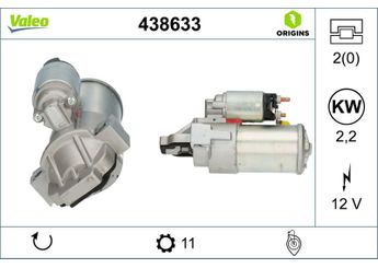 Marş Dinamosu  VALEO 438633  2011358 GK2T11000BCGK2T11000BD 2214299 2359511 2529636 GK2T11000BA GK2T-11000-BA GK2T11000BB GK2T-11000-BB GK2T11000BC GK2T-11000-BC GK2T11000BD GK2T-11000-BD