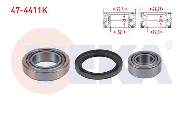 Teker Rulmanı Ön Sağ veya Sol VEKA 47-4411K
