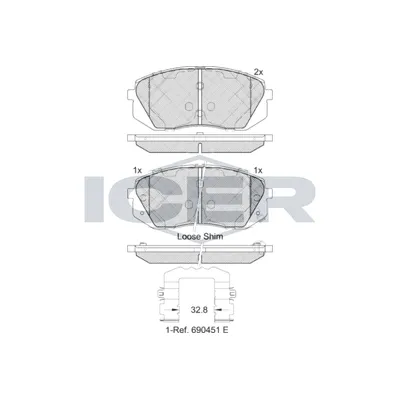 Fren Disk Balata Ön Hyundai i40 (VF)(2012->)  OTOZONE FDO8060-R