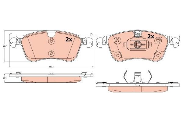 Fren Disk Balata Ön Renault Kangoo III (03.2021->)  TRW GDB2572