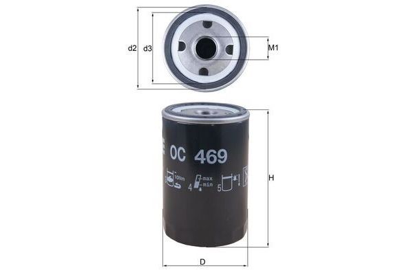 Yağ Filtresi  MG Rover MG ZS (2001->)  MAHLE OC 469