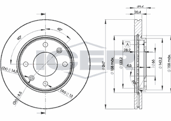 Fren Disk Ayna Ön Sağ ve Sol SWAPP 43195  424694 169003 1690.03 91517695 91 517 695 95661474 95 661 474 95661747 95 661 747 4246.94 4246A7 4246.A7