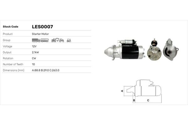 Marş Dinamosu  LUCAS ELEKTRIK LES0007