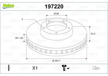 Fren Disk Ayna Ön Sağ ve Sol VALEO 197220  4246R6 4246-R6 4246T8 4246-T8 4246W3 4246-W3 4249H1 4249-H1 1618863080 E169010